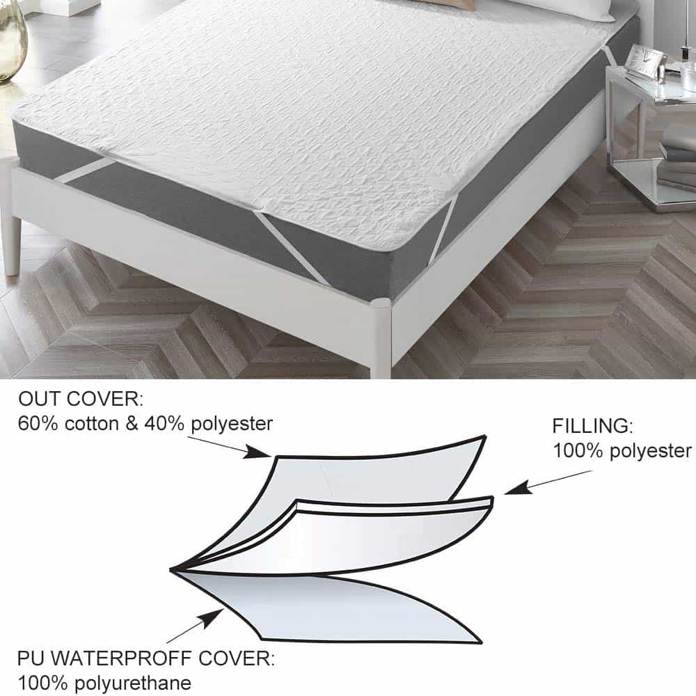 Protector de colchón impermeable acolchado para cama tamaño - Imagen 4