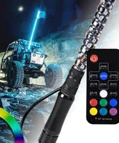 True Mods 3ft Spiral RGB LED Whip Light for UTV ATV