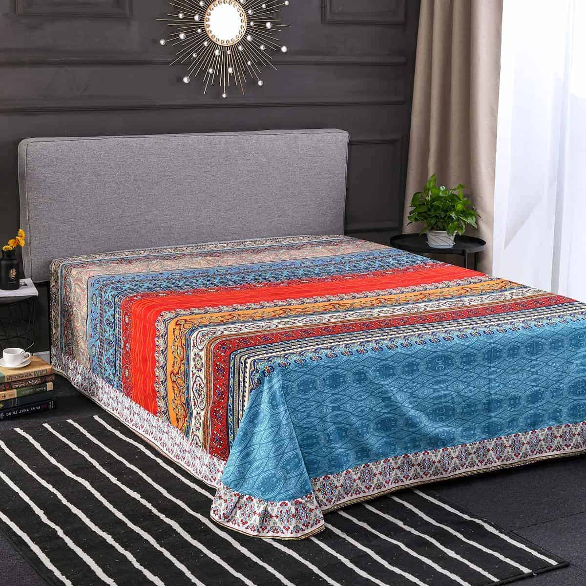 HNNSI Sábana Plana Bohemia Exótica de Rayas, Sábana Plana - Imagen 5