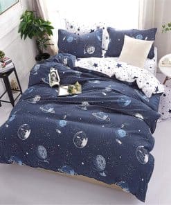 Juego de Funda de Edredón Galaxy Queen, Microfibra del