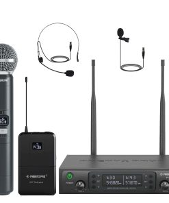 Sistema de Micrófono Inalámbrico Phenyx Pro, Set Doble con