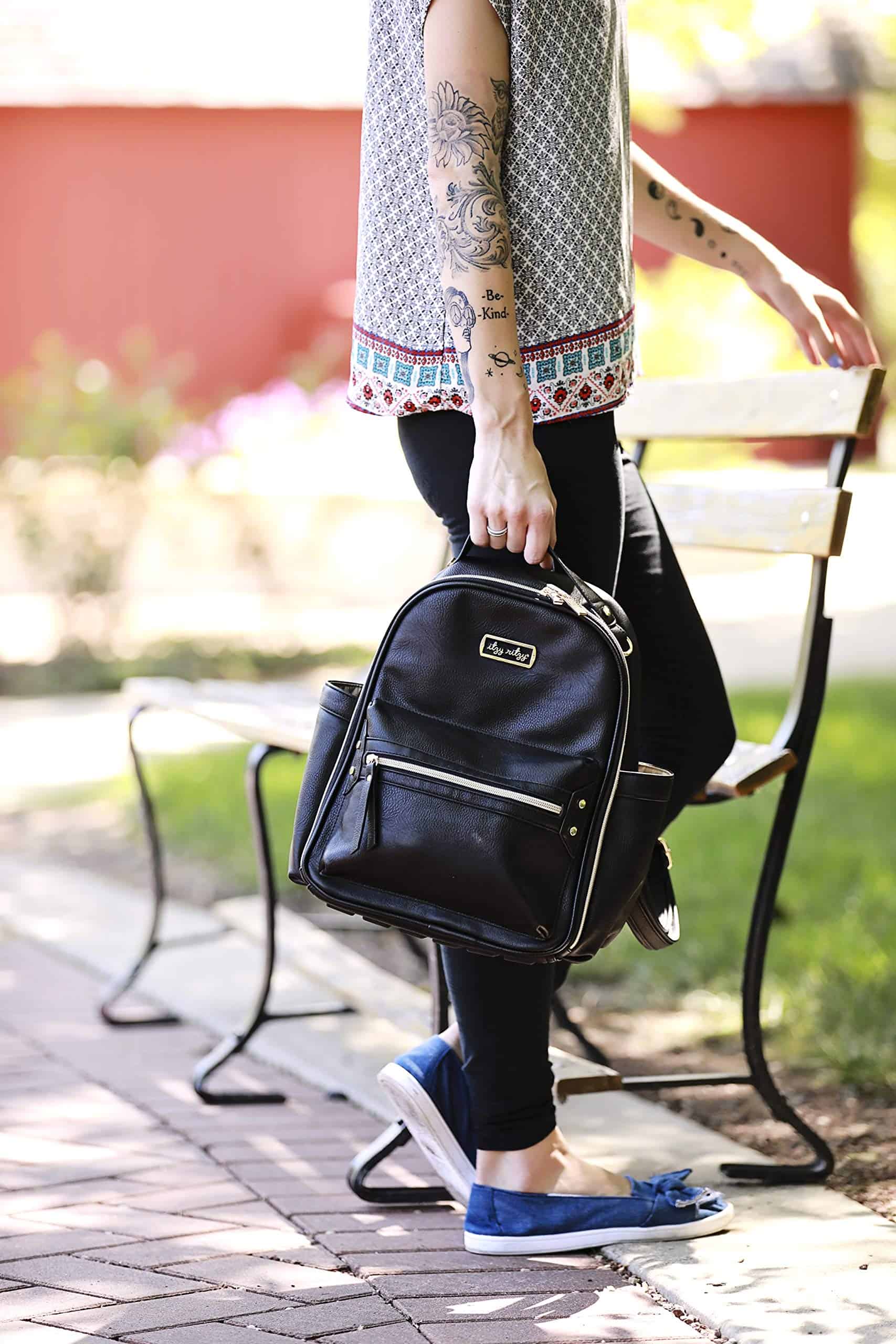 Bolso de pañales de cuero vegano Mini Itzy Ritzy con - Imagen 7