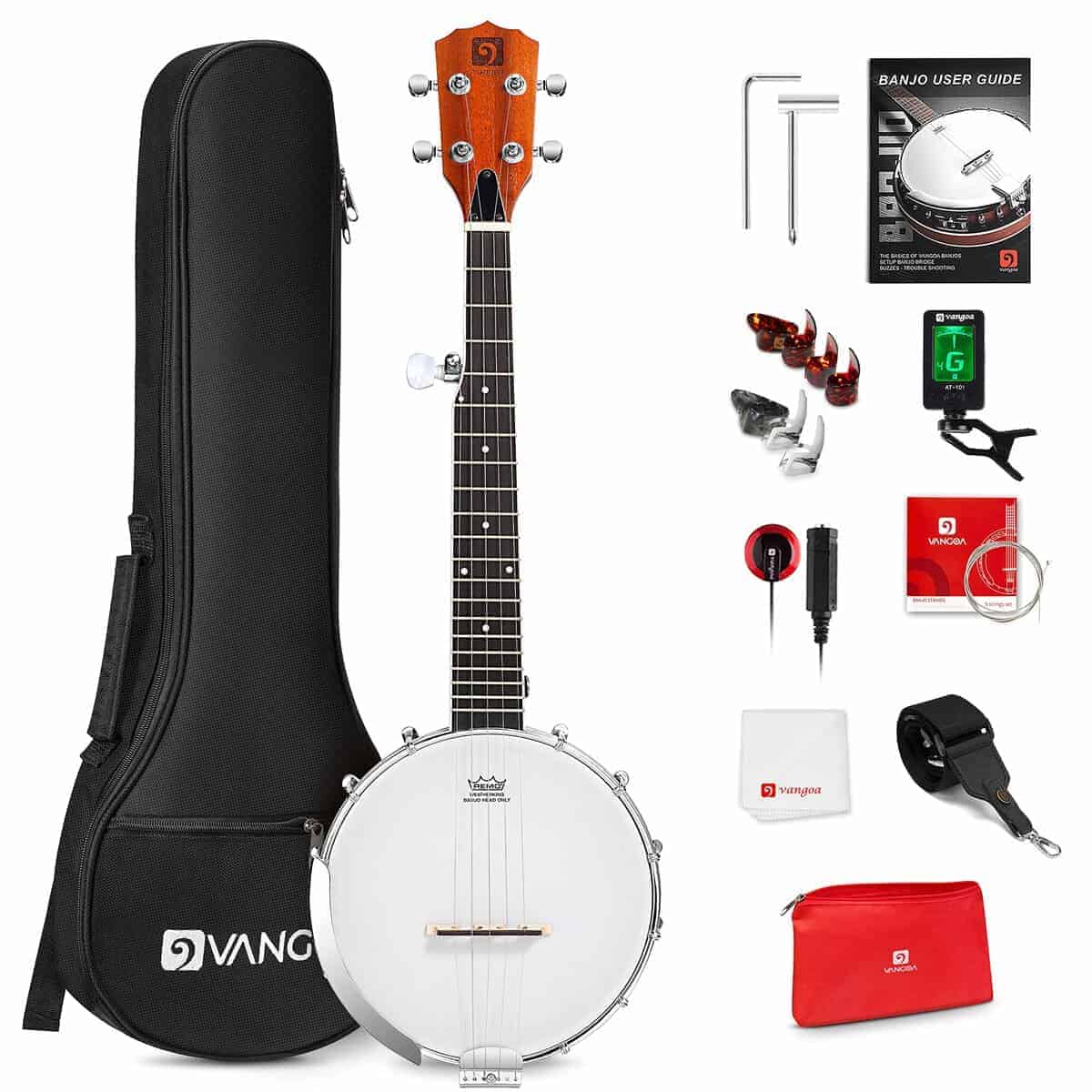 Banjo de 5 Cuerdas Vangoa de 26 Pulgadas, Banjo de Viaje