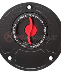 Tapa de Combustible Rápida CNC Negra y Roja Compatible con