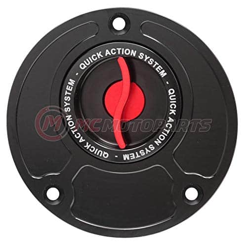 Tapa de Combustible Rápida CNC Negra y Roja Compatible con
