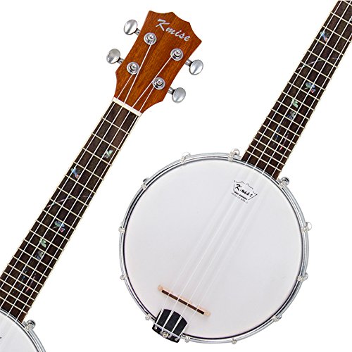 Kmise Banjolele 4 String Banjo Ukulele Concert 23 Pulgadas - Imagen 4