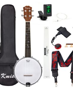 Kmise Banjolele 4 String Banjo Ukulele Concert 23 Pulgadas