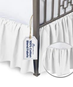 Faldón de Cama Blanco para Cama Completa de 18 pulgadas -