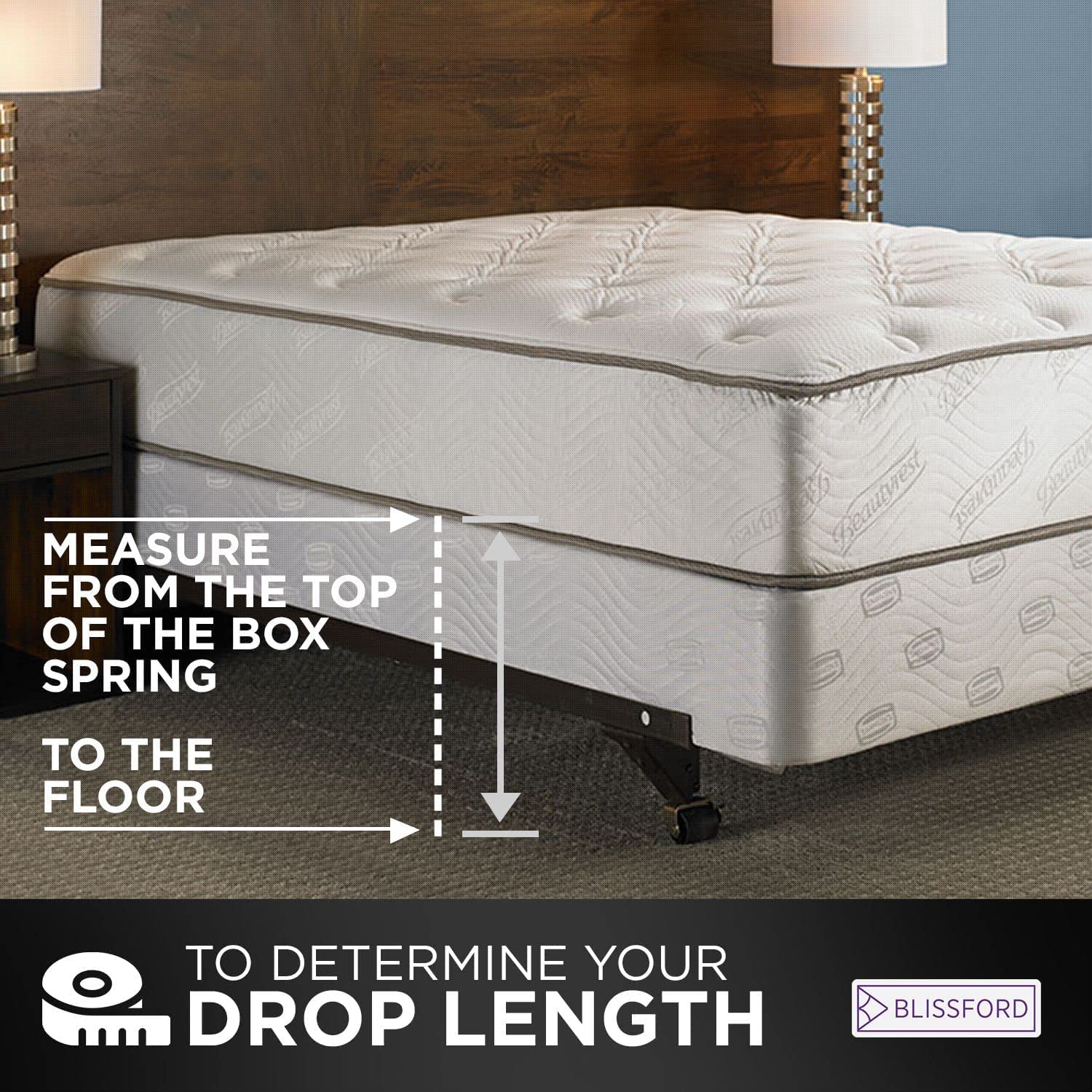 Faldón de Cama Blanco Tamaño Completo 14 Pulgadas - con - Imagen 7