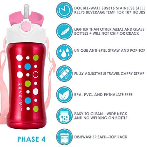 Ultimate 9oz Stainless Steel Baby Bottle, Sippy Cup, & - Imagen 8
