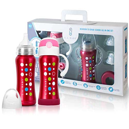 Ultimate 9oz Stainless Steel Baby Bottle, Sippy Cup, &