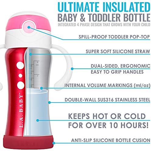 Ultimate 9oz Stainless Steel Baby Bottle, Sippy Cup, & - Imagen 7
