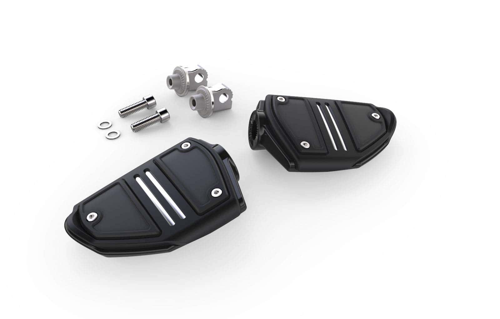 Reposapiés doble riel con adaptadores para H-D Macho