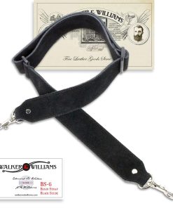 Correa de banjo negra Walker & Williams BS-6-BLK de cuero