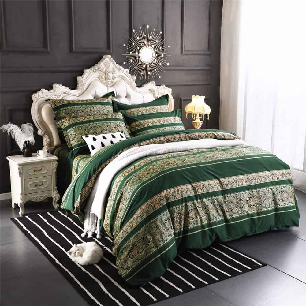 ABREEZE Juego de Funda Nórdica Damasco Bohemio Paisley Boho - Imagen 6