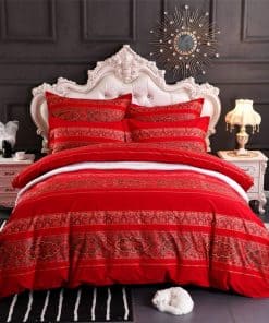 ABREEZE Funda de Edredón Cal.King Paisley Damask Medallion