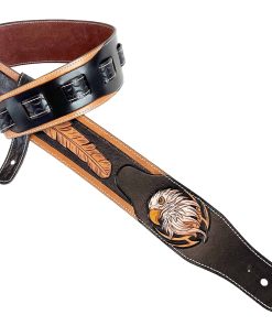 Correa de guitarra de cuero premium hecho a mano y grabado