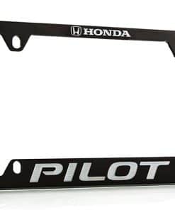 Portaplacas de metal de zinc recubierto en polvo negro para