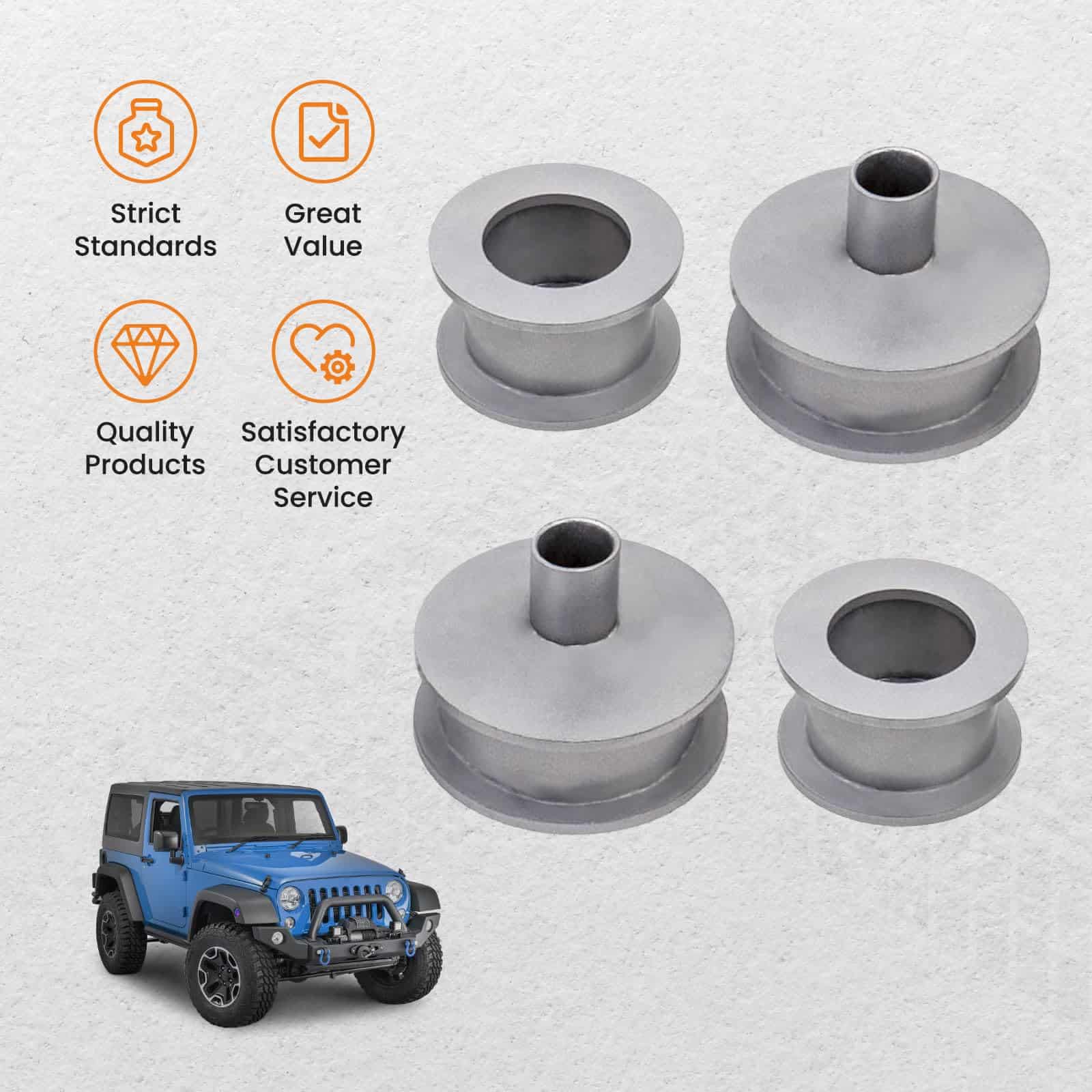 Kit de elevación delantero de 2.5" y trasero de 2" para - Imagen 8