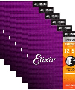 Elixir 11052 Cuerdas de Guitarra Acústica 80/20 Nano Light