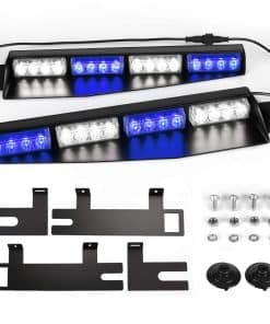 ASPL 32LED Luces de Visera 26 Patrones de -Azul/Blanco/Azul/