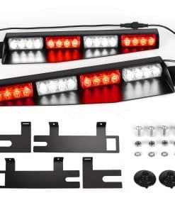 ASPL 32LED Luces de Visera 26 Patrones de -Rojo/Blanco