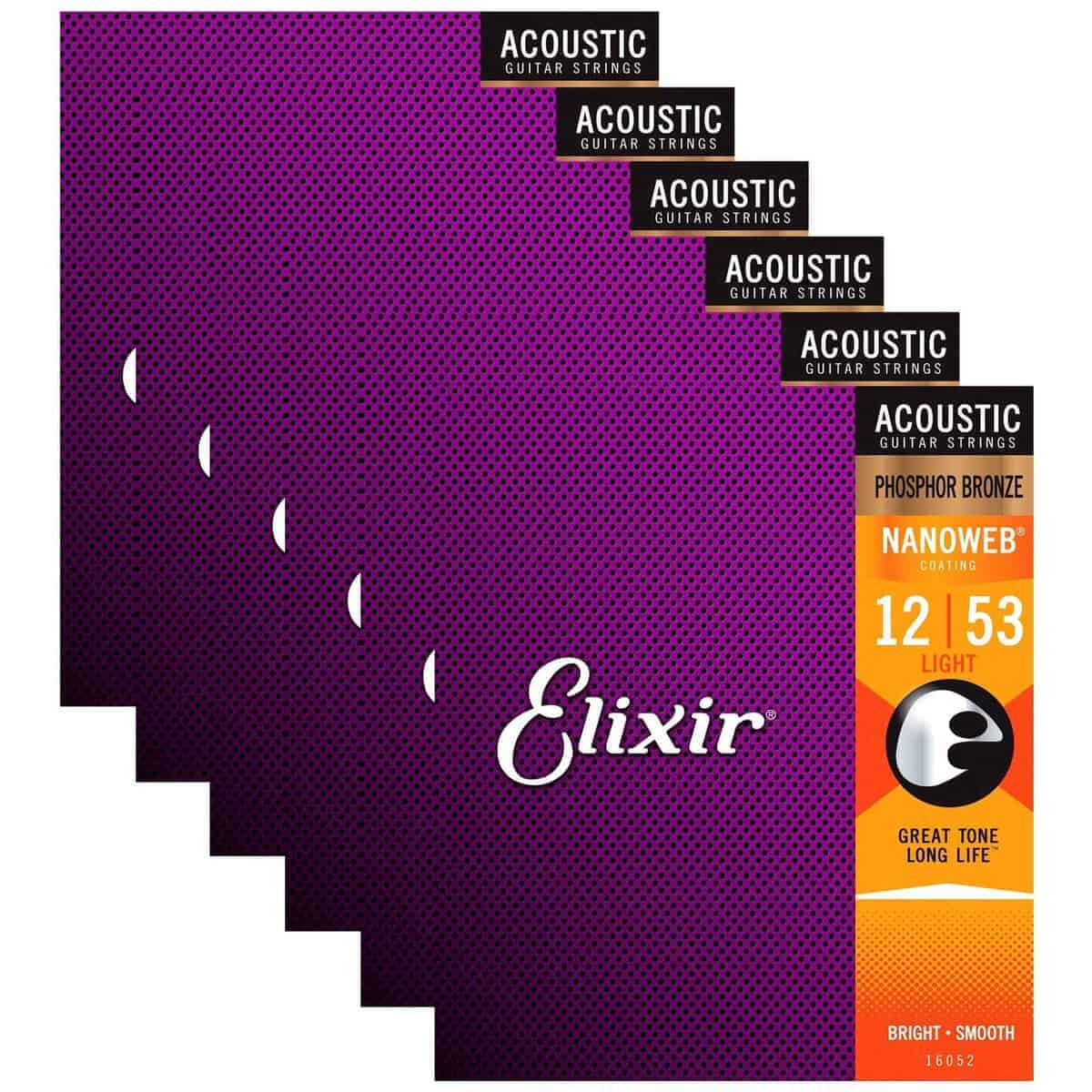 Cuerdas para guitarra acústica Elixir 16052 Phosphor Bronze