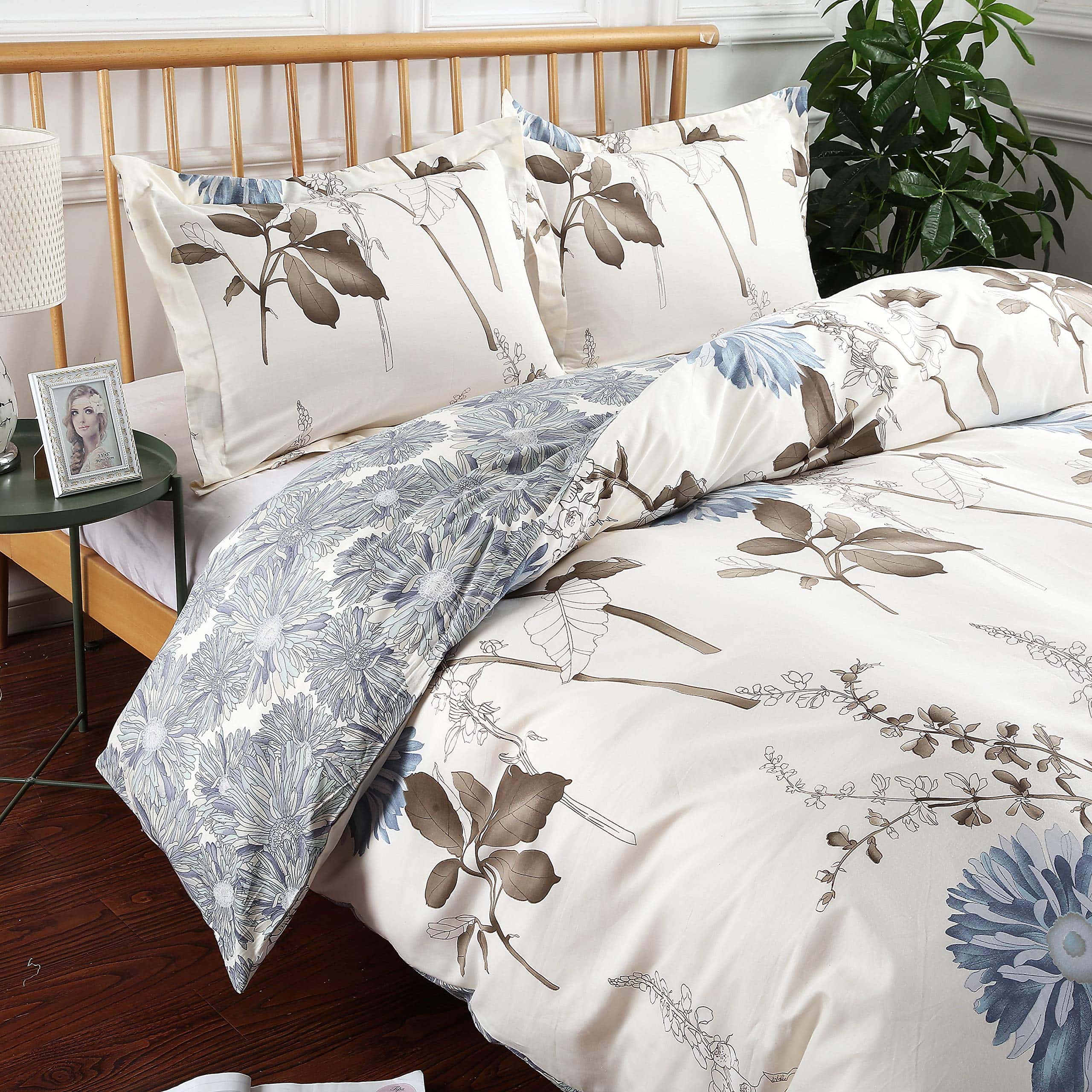 Juego de Ropa de Cama de 3 Piezas con Estampado Floral - Imagen 8