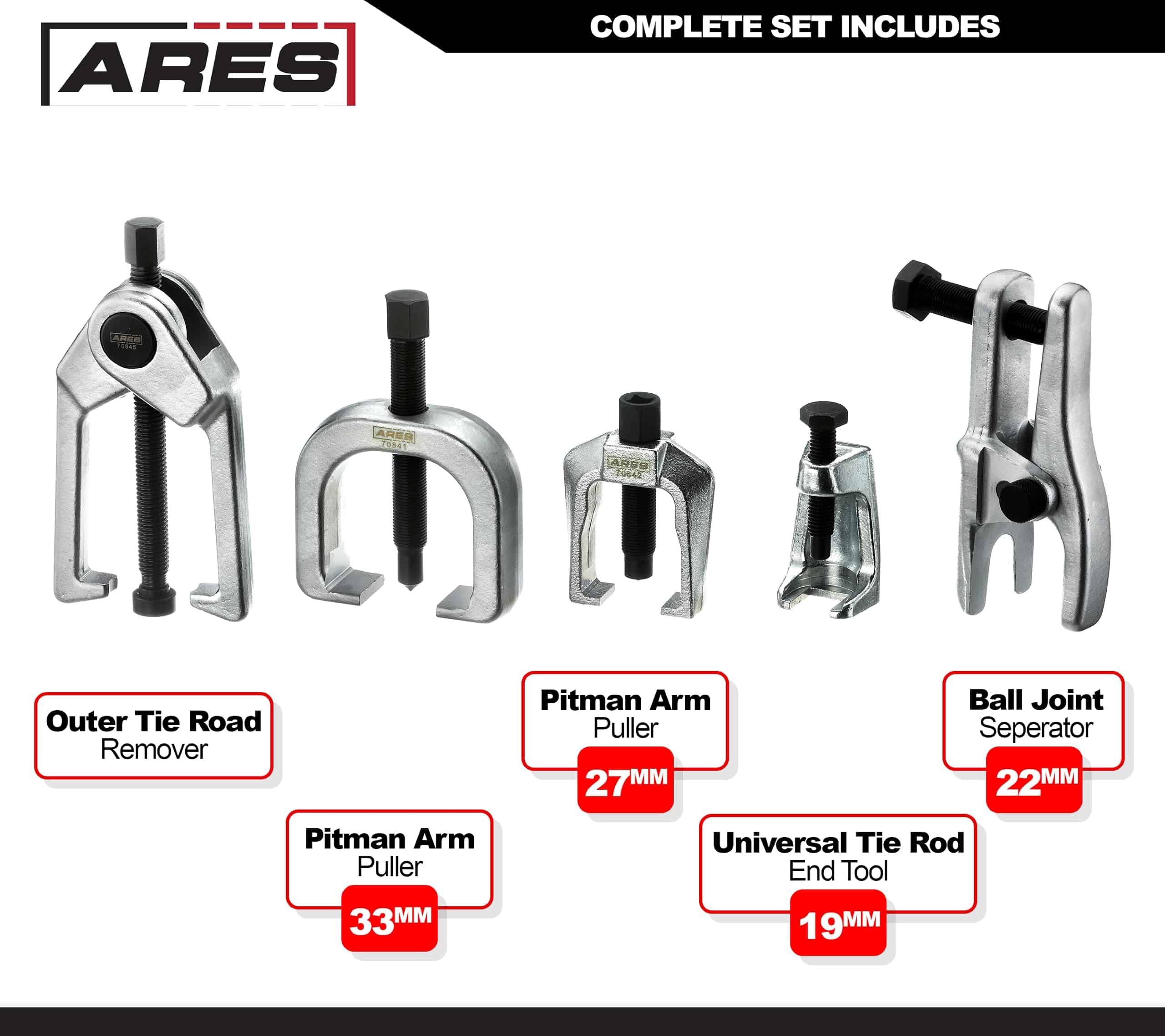 ARES 70840 - Juego de Servicio del Extremo Delantero - - Imagen 3