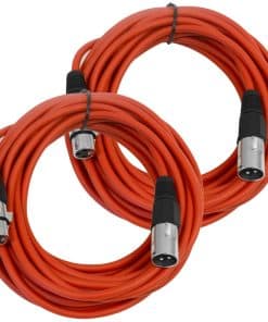 Par de Cables de Micrófono XLR Macho a Hembra de 25 Pies en
