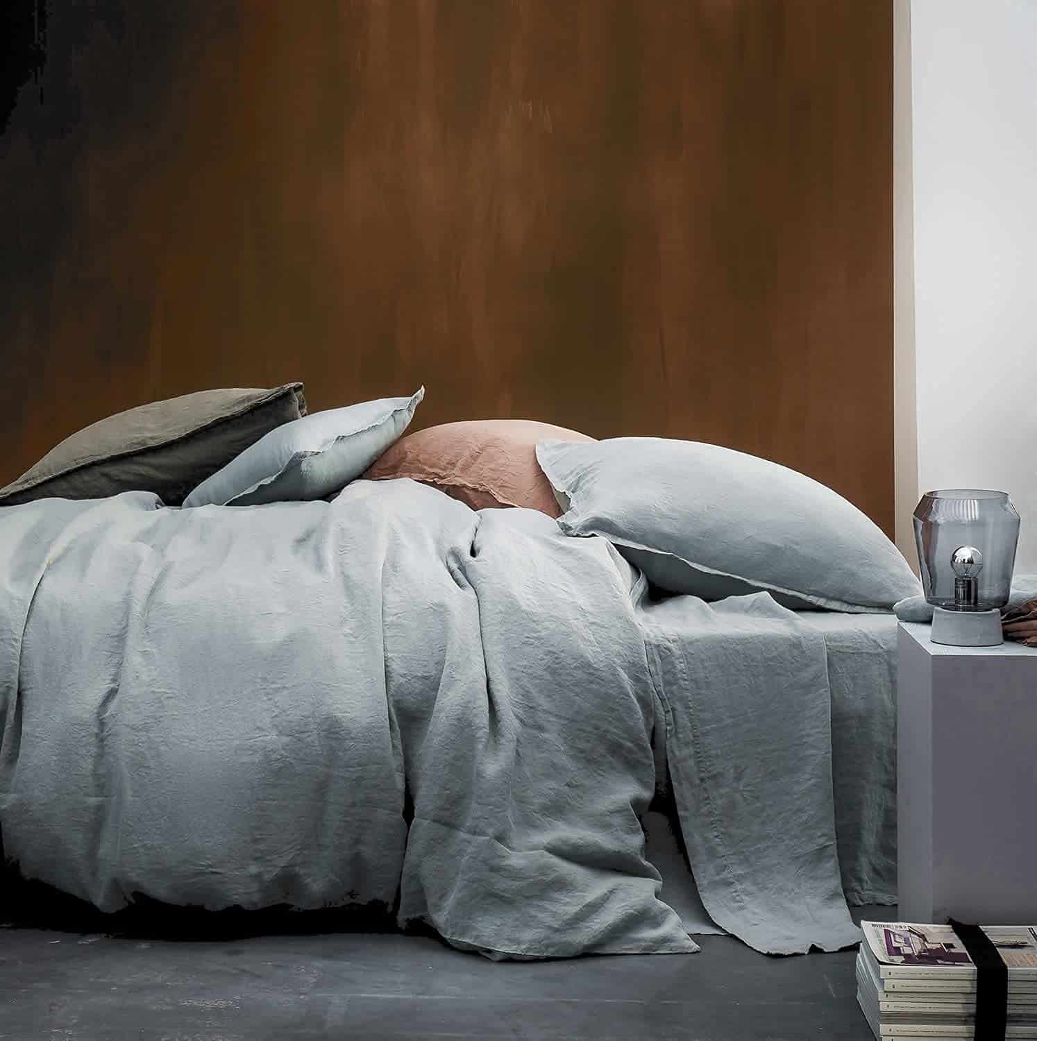 Set de Ropa de Cama de Algodón Lavado Chambray Eikei en - Imagen 7