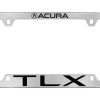 Portaplacas de auto Acura TLX de metal cromado con el