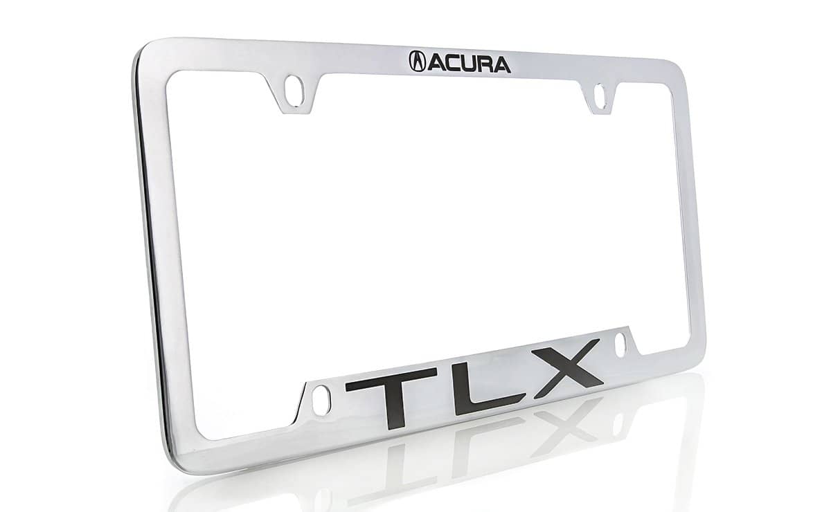 Portaplacas de auto Acura TLX de metal cromado con el - Imagen 3