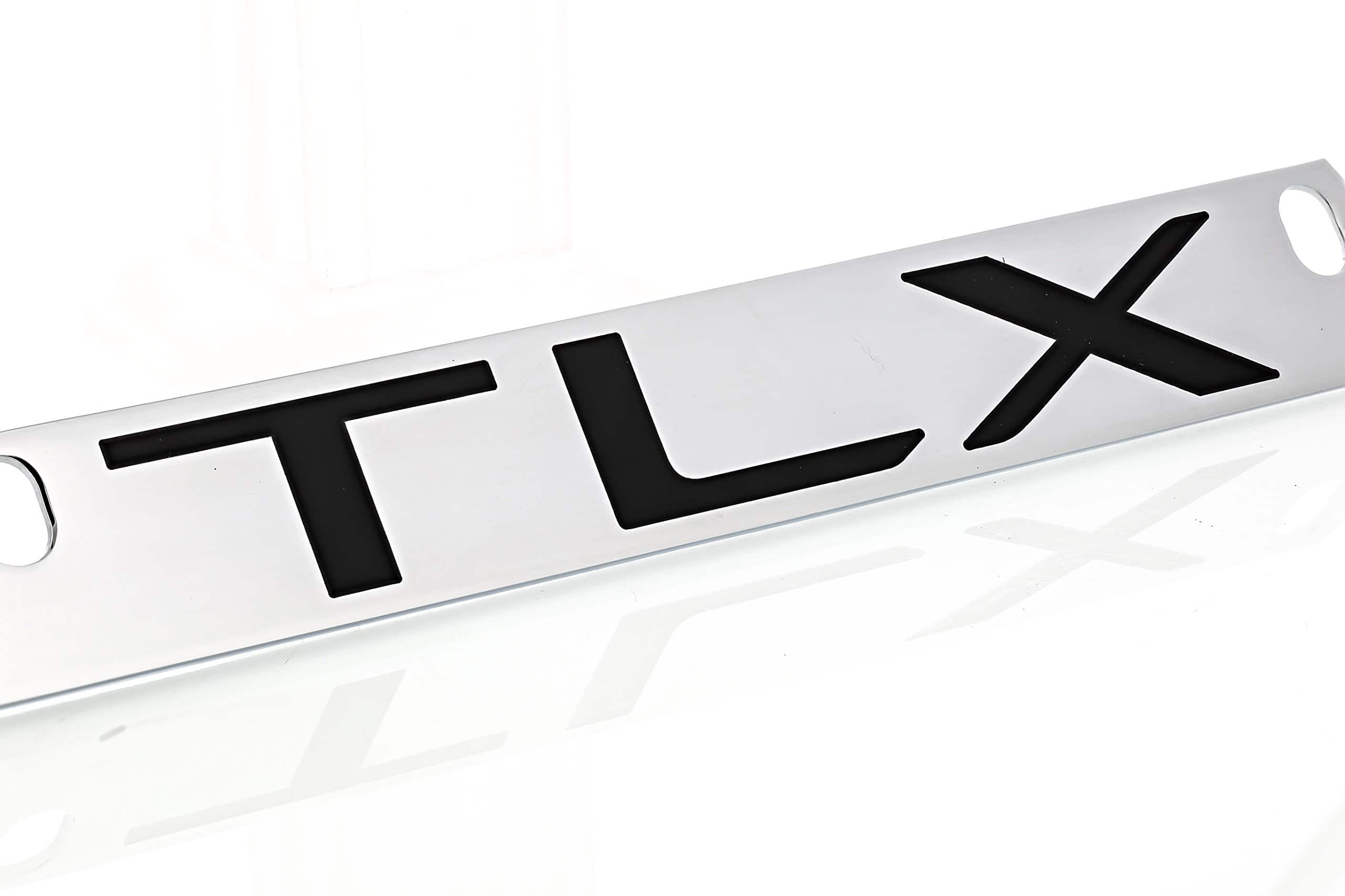 Portaplacas de auto Acura TLX de metal cromado con el - Imagen 4