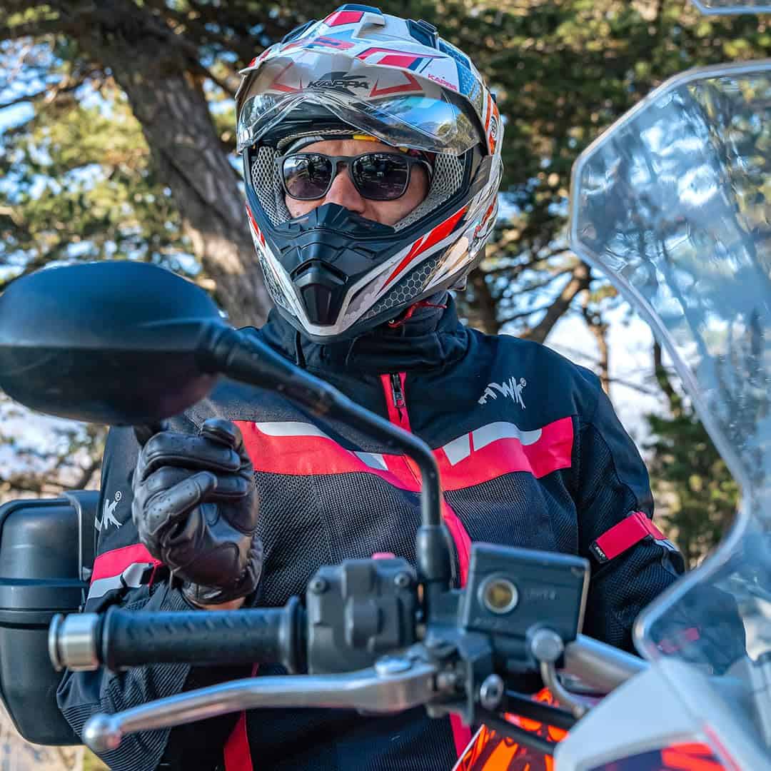 Chamarra de Moto HWK Talla 3X-Large en Rojo - Imagen 8