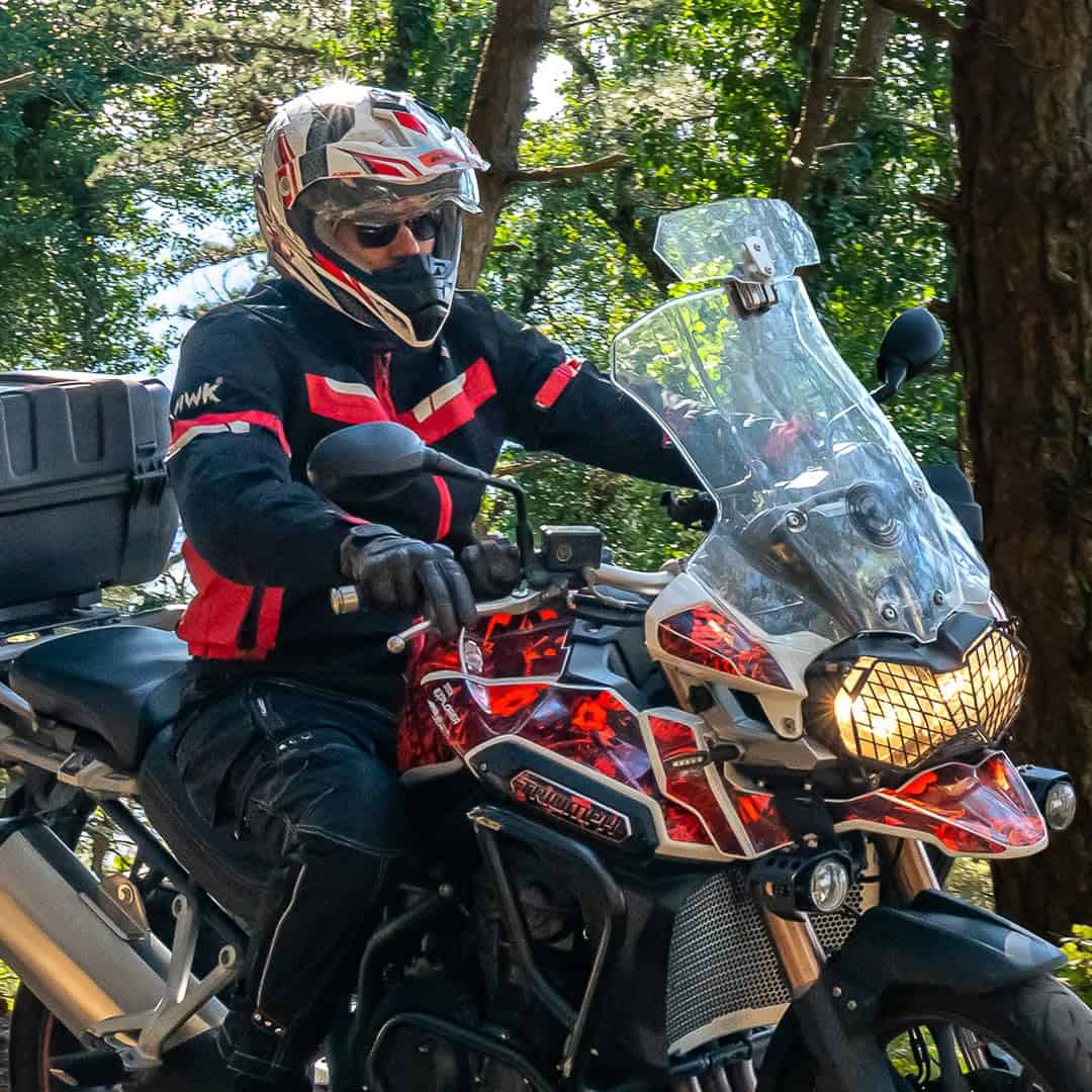 Chamarra de Moto HWK Talla 3X-Large en Rojo - Imagen 7