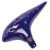 Ocarina 12 Agujeros en Forma Elegante Alto C (Azul Real)