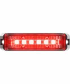 Abrams Flex Series (Rojo/Rojo) 18W - 6 LED Luces de Rejilla