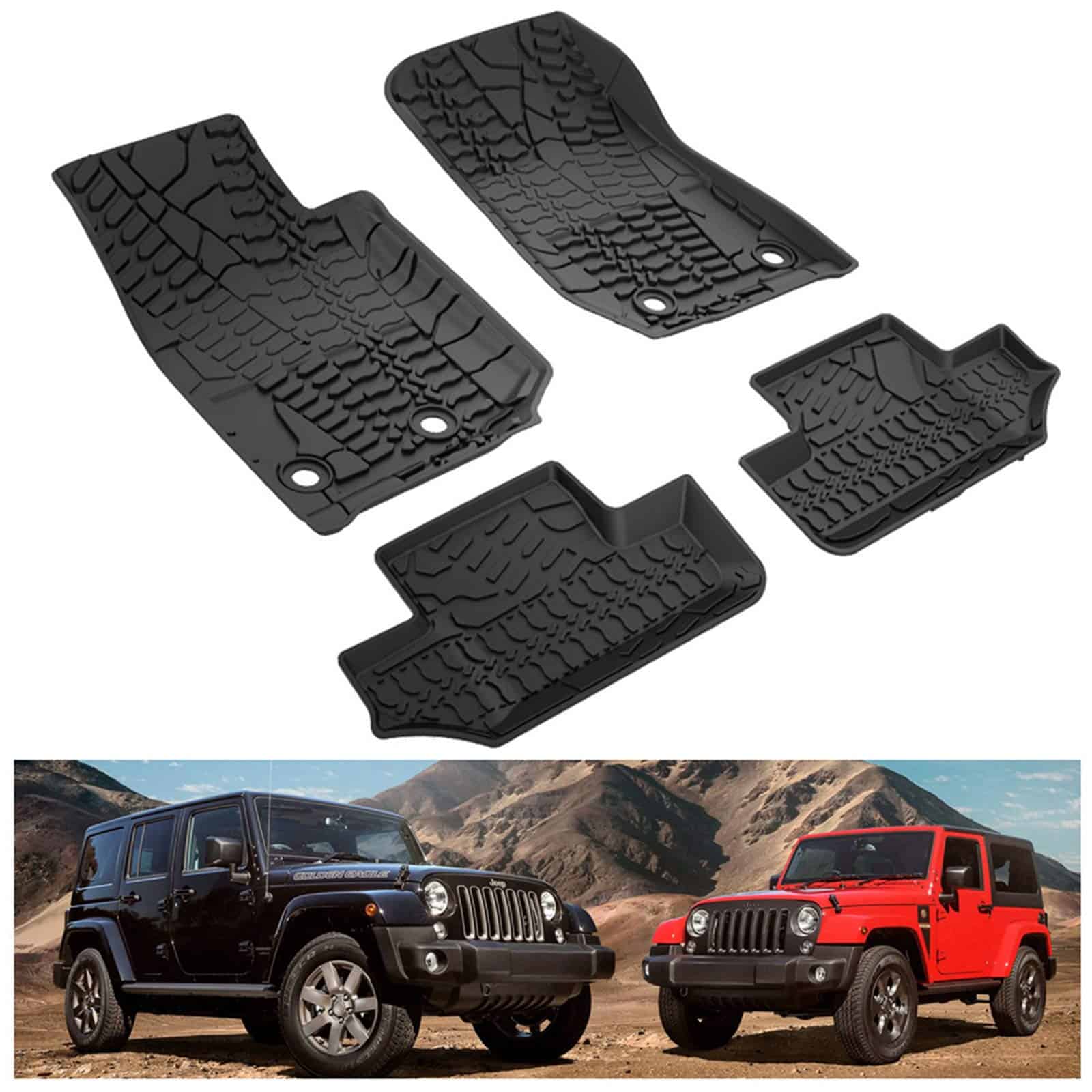 Tapetes para Piso KIWI MASTER Compatible con Jeep Wrangler