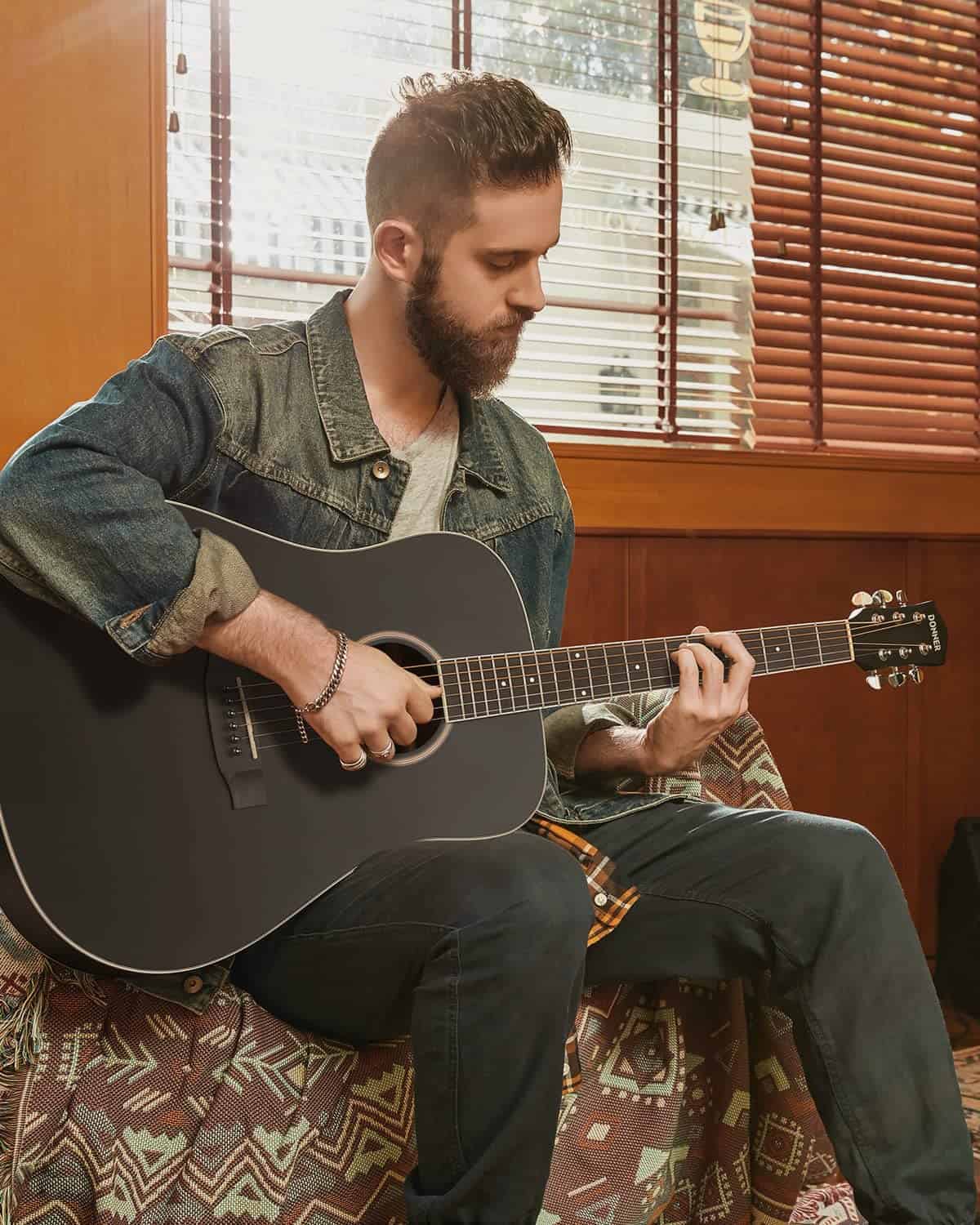 Guitarra Acústica Donner 41'' Tamaño Completo - Kit - Imagen 7