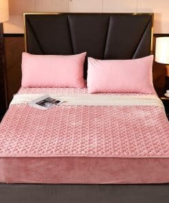 Sábana Ajustable de Franela Pangzi, Cubierta de Colchón