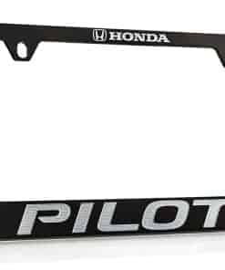 Portaplacas de matrícula de metal recubierto de polvo negro