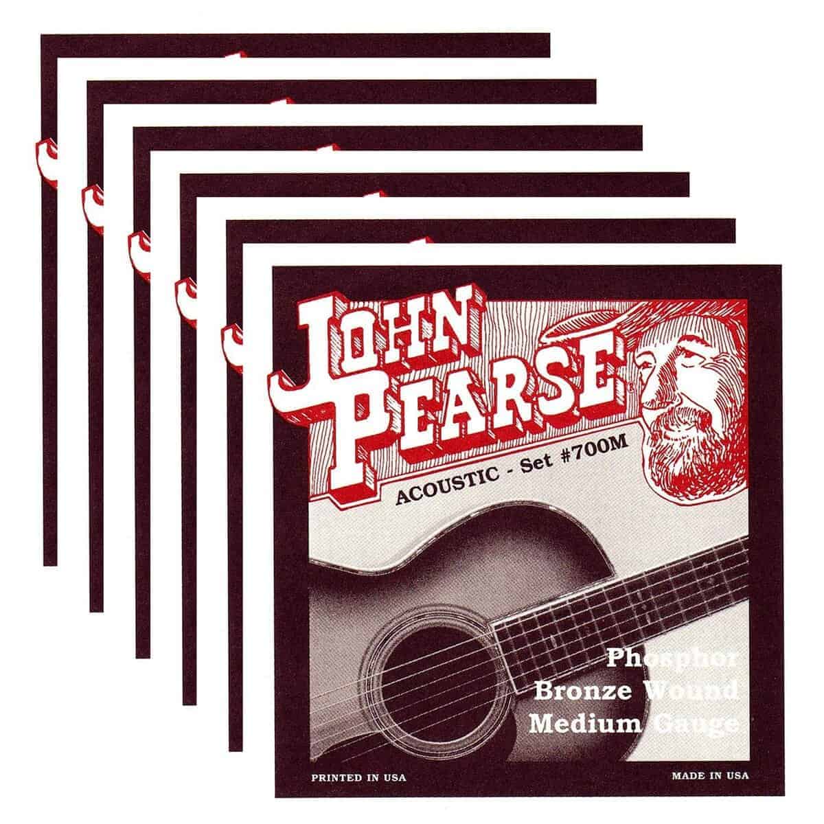 Cuerdas de Guitarra Acústica John Pearse de -Bronce