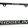 Portaplacas de matrícula Honda Ridgeline negro recubierto