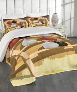 Colcha Lunarable con Diseño de Animales de Gallinas
