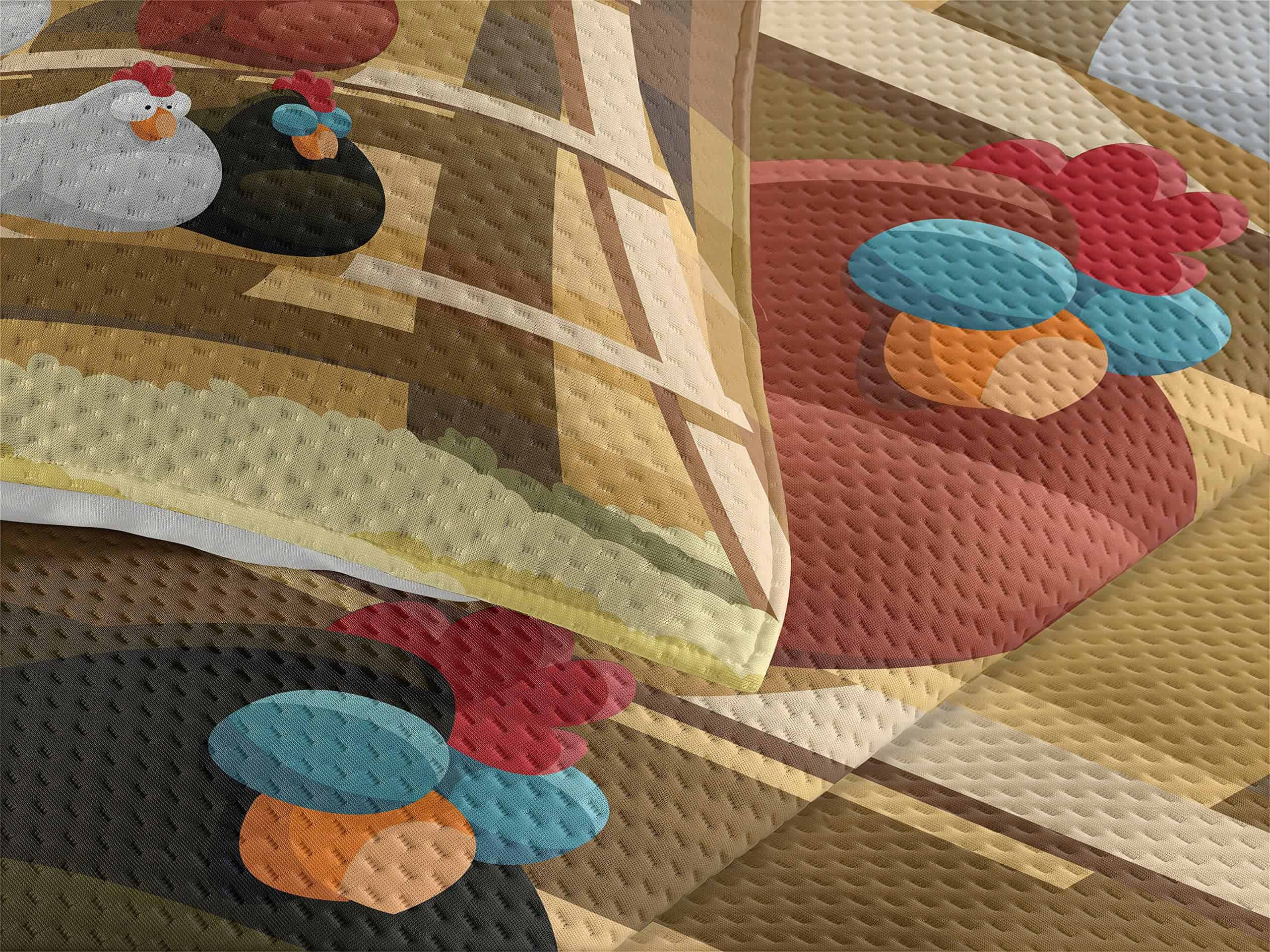 Colcha Lunarable con Diseño de Animales de Gallinas - Imagen 4