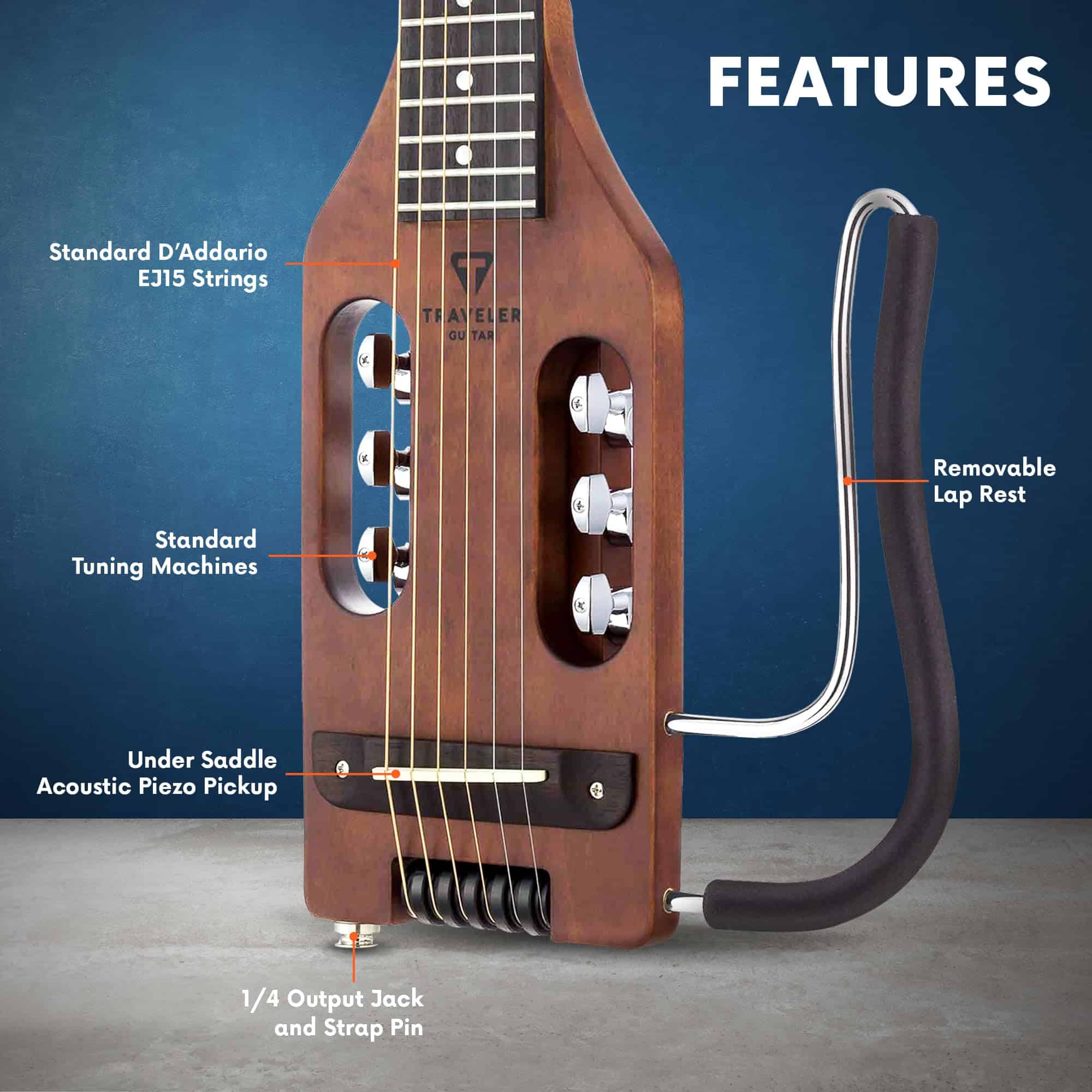 Guitarra Ultra-Light de Viaje | Guitarra Eléctrica Acústica - Imagen 3