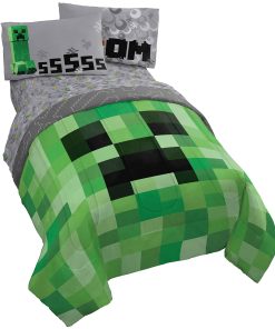 Jay Franco Minecraft Juego de Cama Full de 5 Piezas Creeper