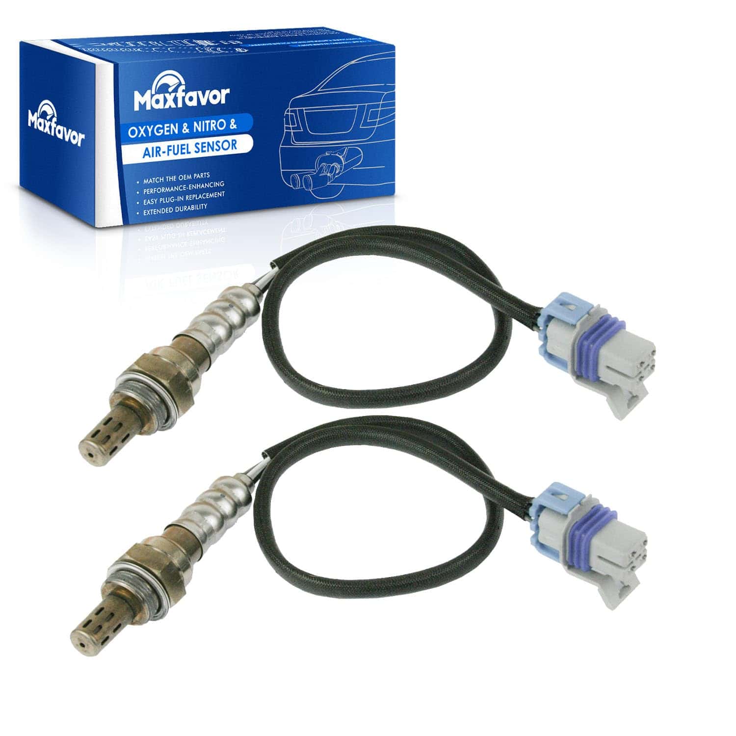 MAXFAVOR 2 Piezas Sensor de Oxígeno de Abajo O2 Sensor