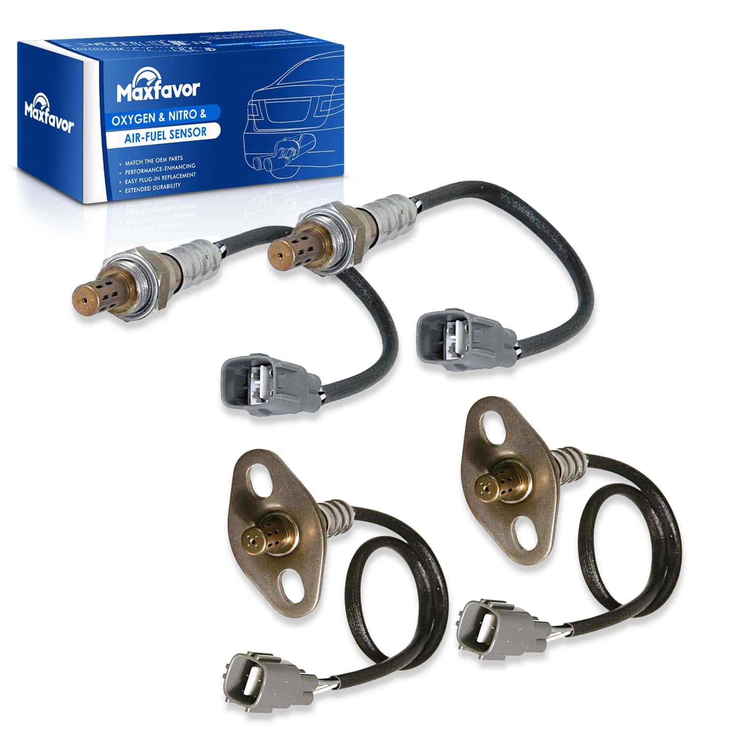 MAXFAVOR 4Pcs Sensor de Oxígeno O2 Reemplazo para 2000 2001